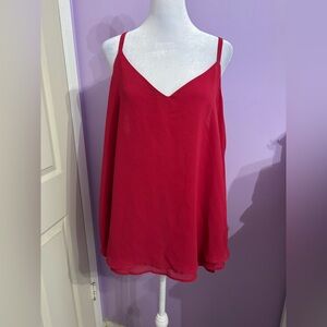 Torrid Red Layered Tank Top